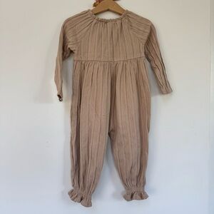 Burt's Bees Baby Beige Knit Romper